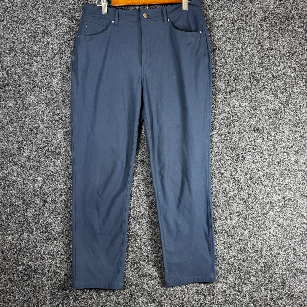 CRZ YOGA Mens Golf Pants Navy Blue Slim Straight 5-Pocket Performance pant 29